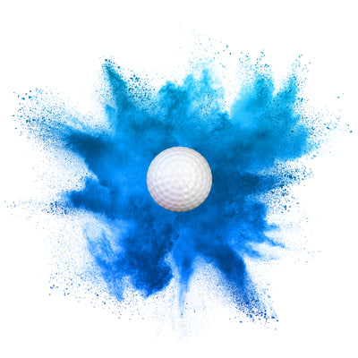 sports gender reveal golf ball blue boy 