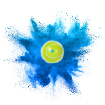 it's a boy blue tennis ball