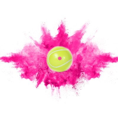 it's a girl pink powder tennis ball